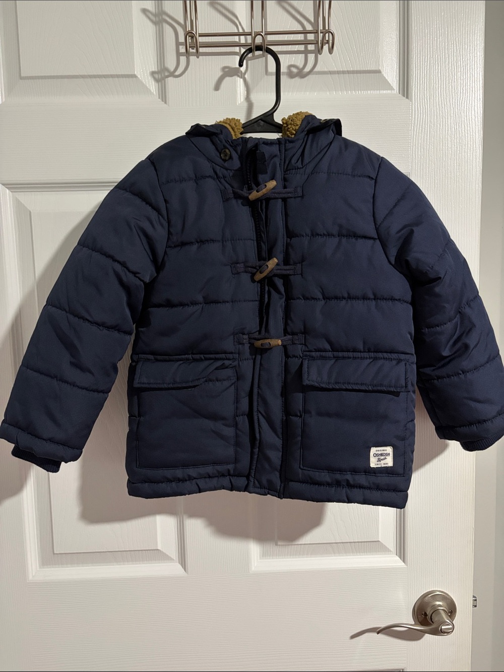 OshKosh B'gosh Navy Hooded Puffer with Toggle Closures